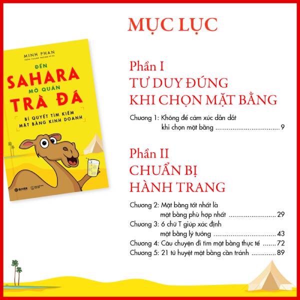 Tóm tắt nội dung sách Đến sahara mở quán trà đá - Bí quyết tìm kiếm mặt bằng kinh doanh